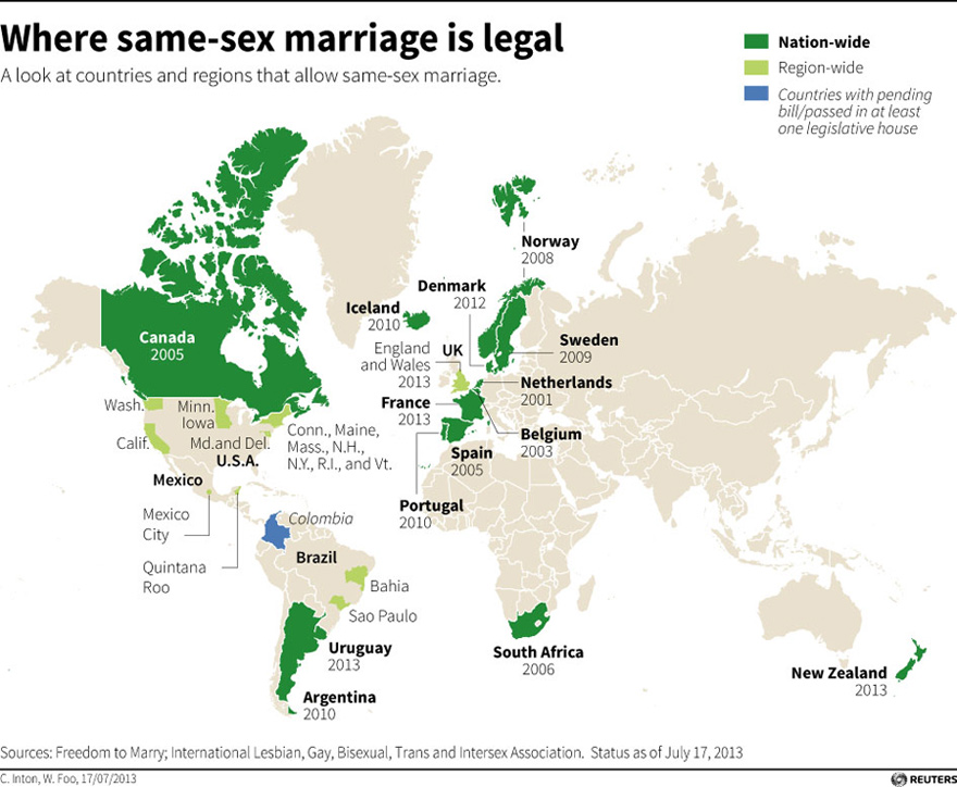 Same Sex Marriage Gaining Attention World Cn