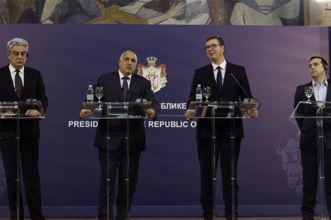 Pemimpin Serbia, Bulgaria, Rumania dan Yunani menghadiri konferensi pers bersama