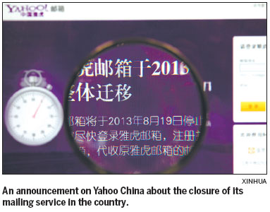 Yahoo E Mail Service Ends On Mainland Usa Chinadaily Com Cn