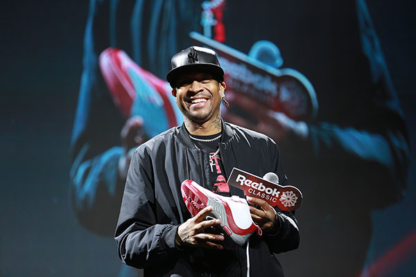 NBA star Allen Iverson promotes Reebok 