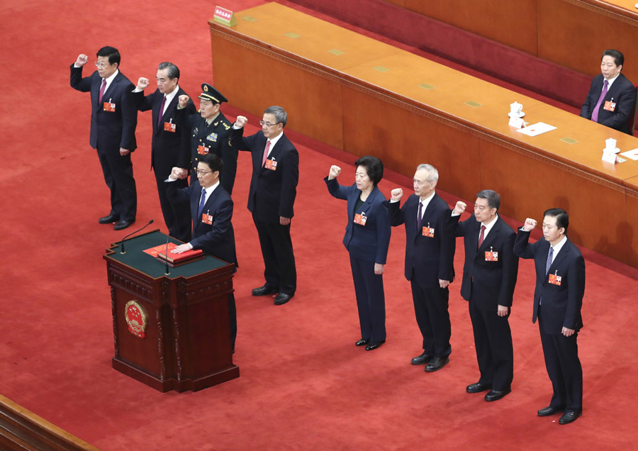 China S New Cabinet Members Endorsed Chinadaily Com Cn