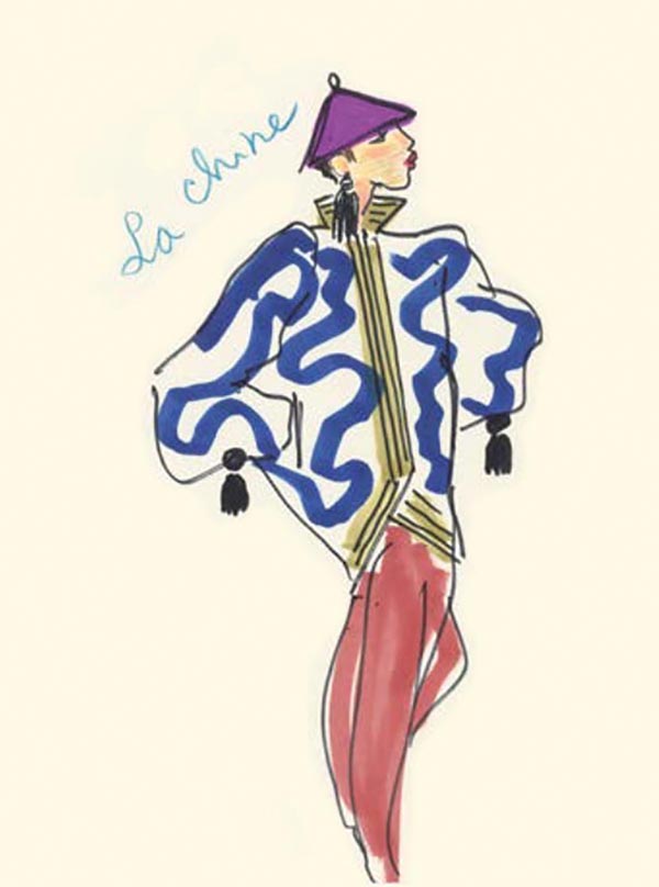 yves saint laurent illustration