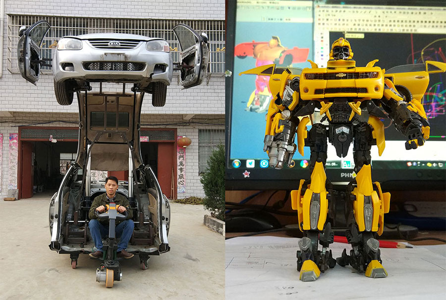 Chinese man turns car into real-life 