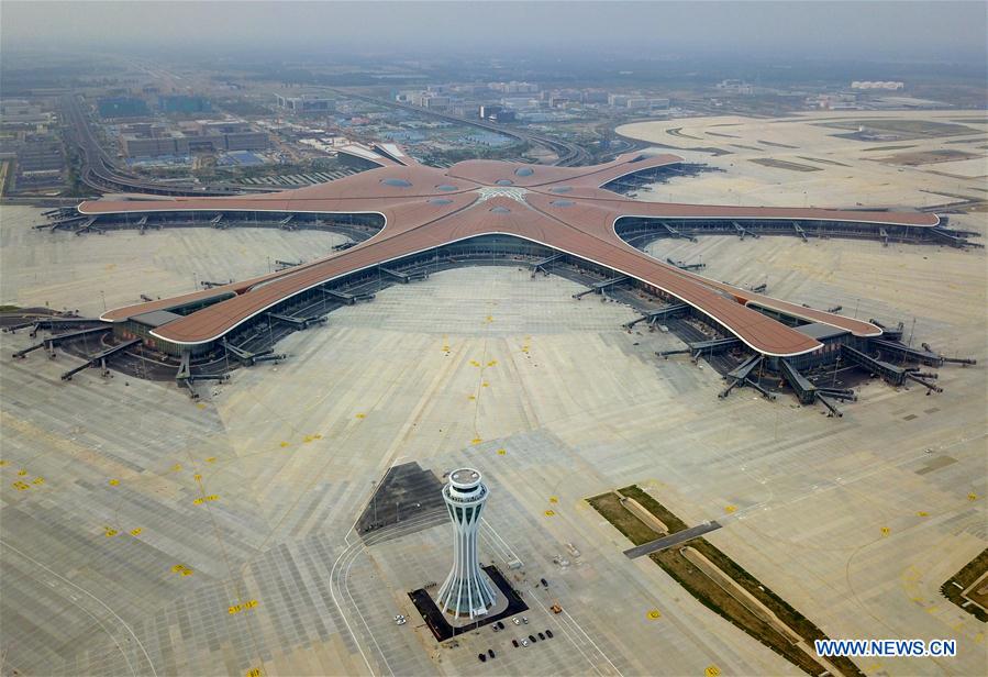 West control tower of Beijing new airport completed