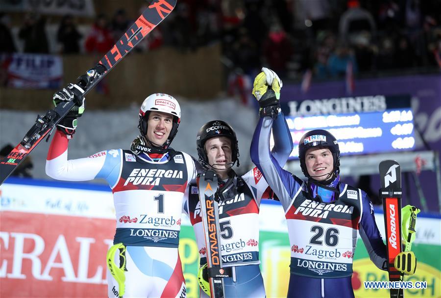 in pics: fis ski world cup men"s slalom race