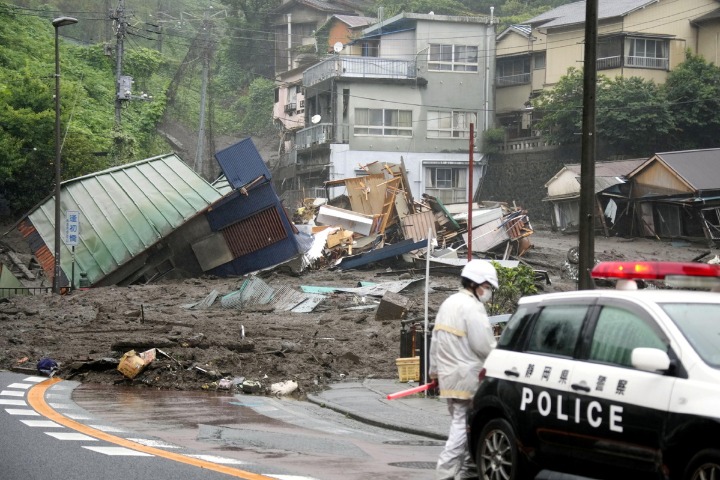 2 bodies found, 20 missing in massive mudslide in central Japan