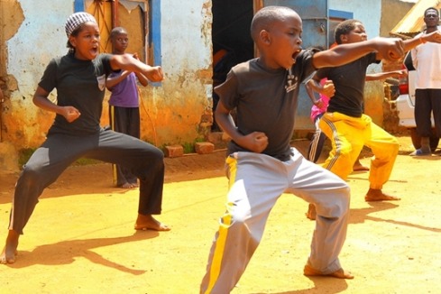 Ugandan kung fu fan trains youngsters