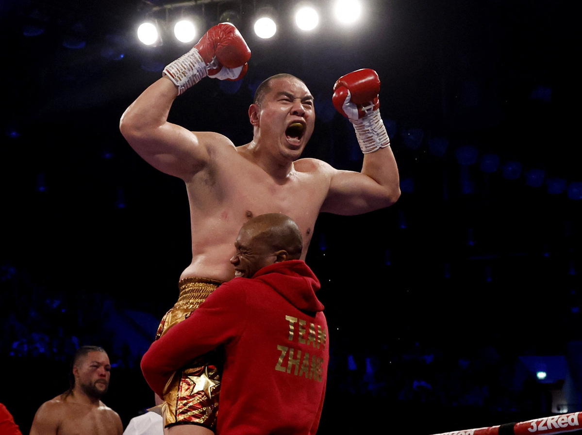 Chinese Heavyweight Boxer Zhang Wins WBO Interim Title - Chinadaily.com.cn