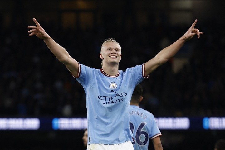 Man City go back to top as Haaland breaks Premier League goals record