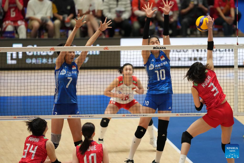 China beats Japan at 2023 Volleyball Nations League