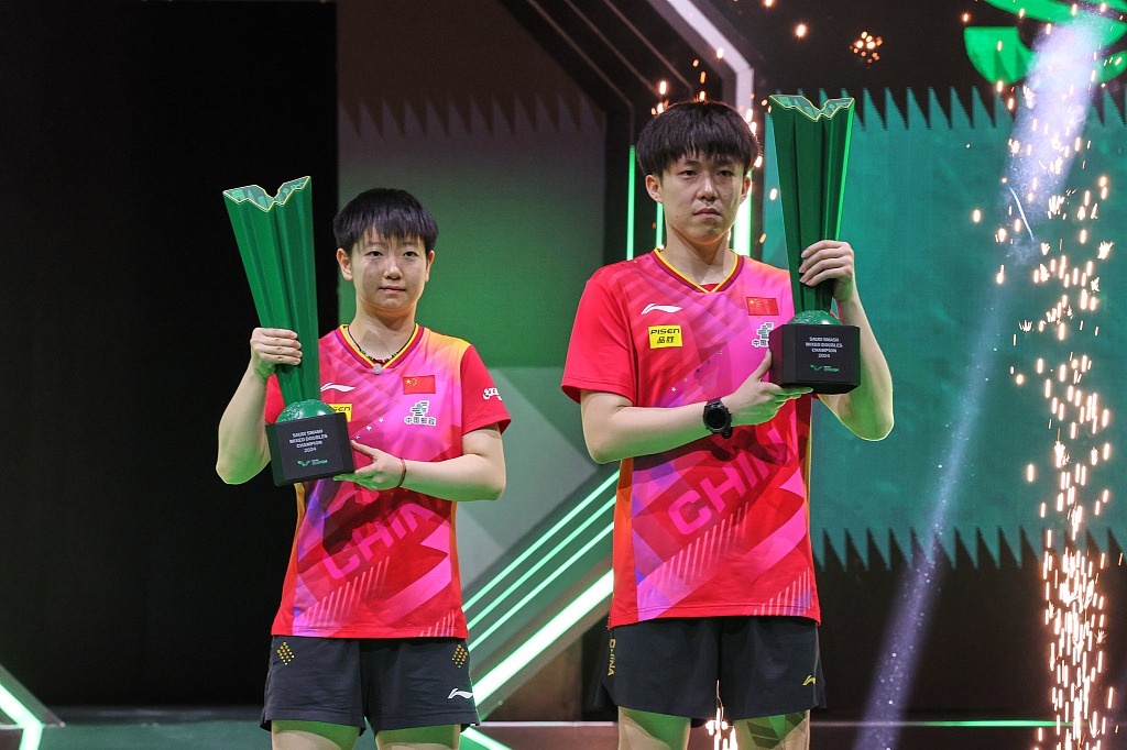 China's Wang/Sun win mixed doubles at WTT 2024 Saudi Smash Chinadaily