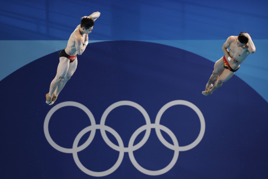 China’s Wang/Long win men’s synchro 3m springboard gold at Paris Olympics