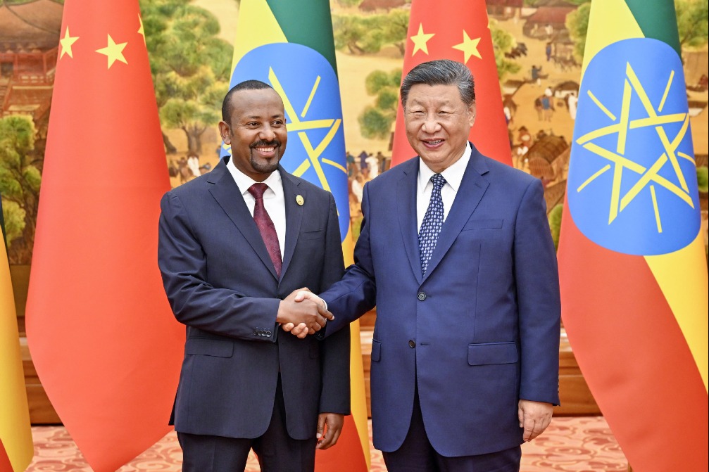 Xi meets Ethiopian prime minister