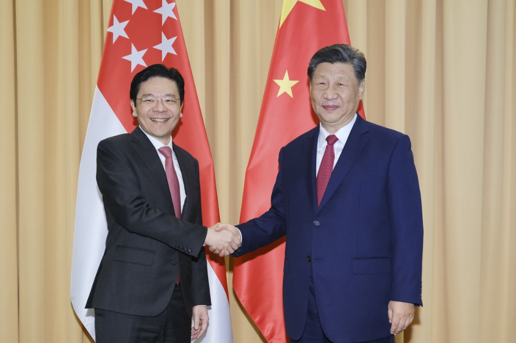 Xi says China to march hand-in-hand with Singapore on road of modernization