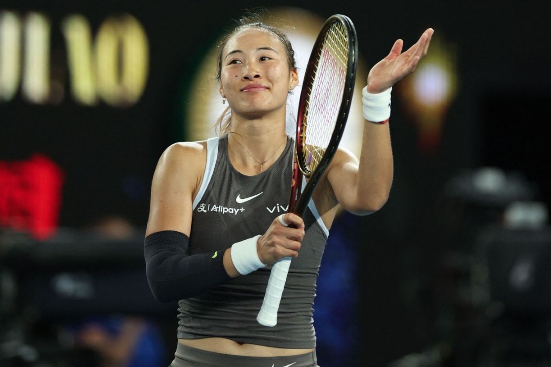 Zheng starts Australian Open with courageous first round victory