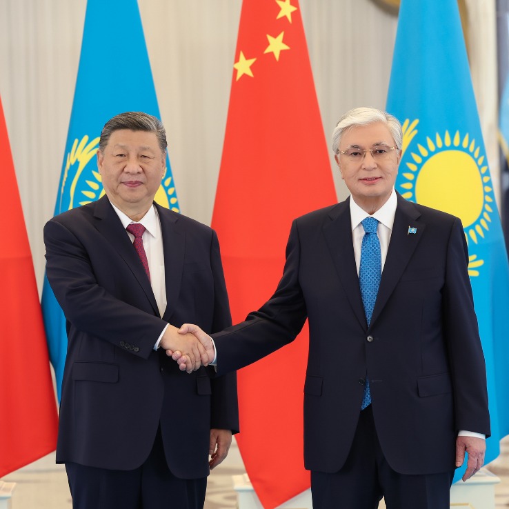 Xi meets Kazakh President Kassym-Jomart Tokayev