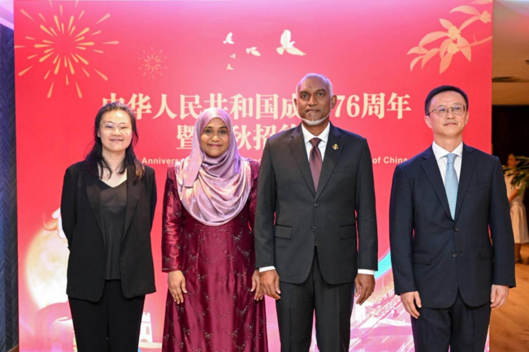 Maldivian president values Chinese friendship and exchanges while addressing reception