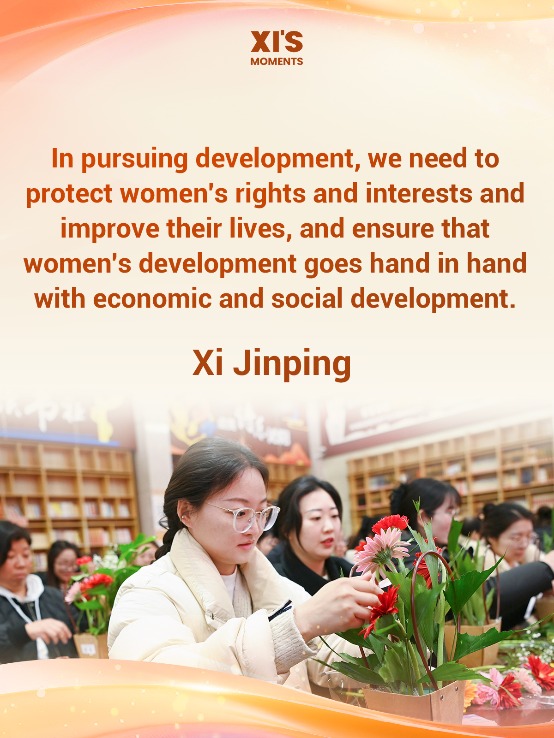 Xi on advancement of women's development