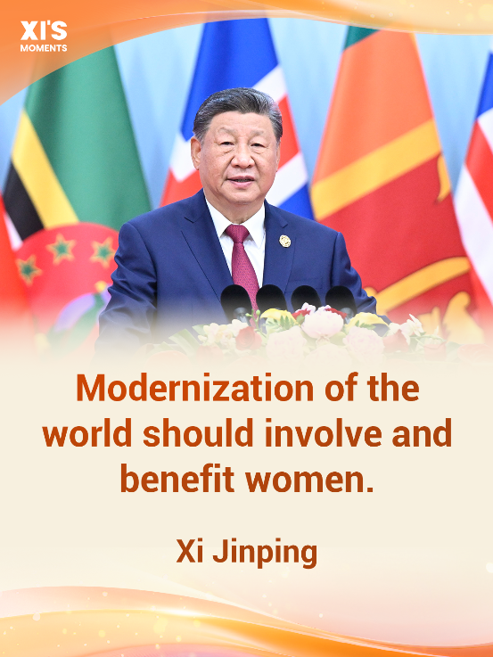 Highlights of Xi's remarks at Global Leaders' Meeting on Women