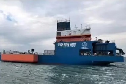 China's first sea-based rocket net recovery platform delivered