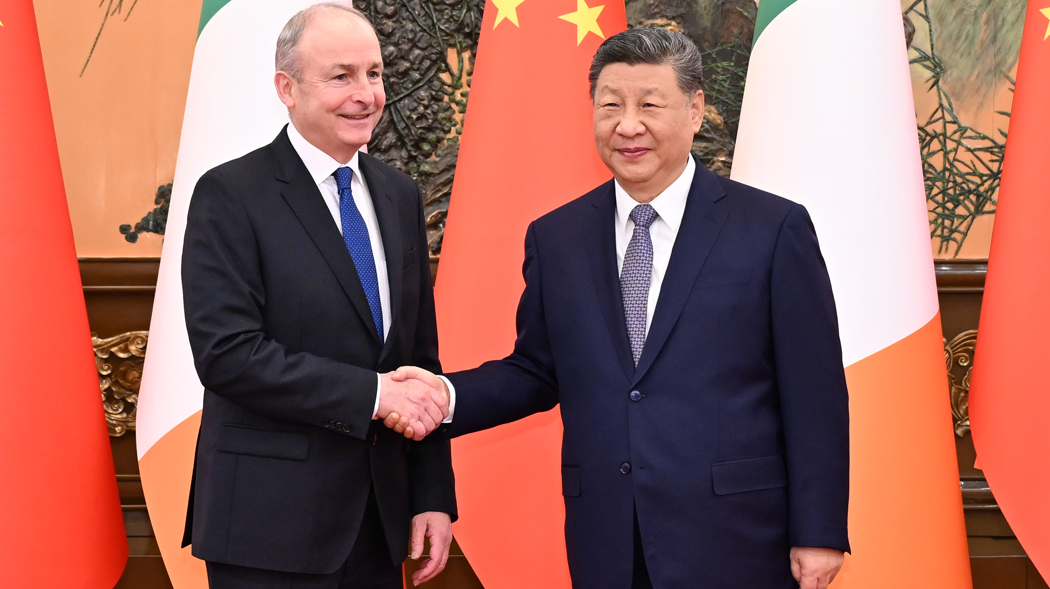 Xi meets Taoiseach of Ireland Micheal Martin