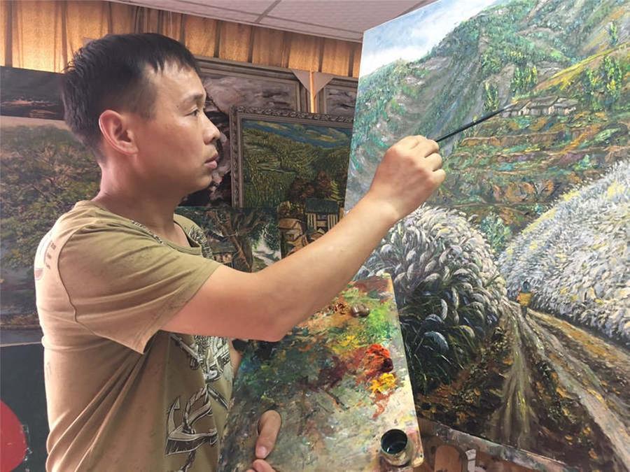 Chongqing Farmer Becomes Oil Painting Master Chinadaily Com Cn   59bbe3f1a310ded80b9f0335 