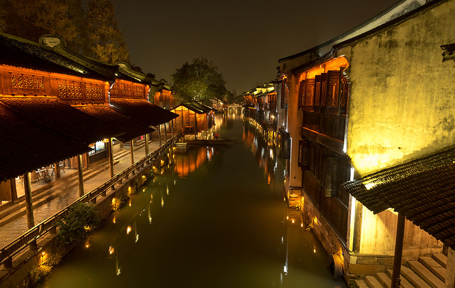 Night view of Wuzhen - Chinadaily.com.cn