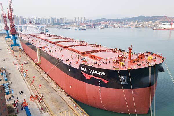 China delivers world's largest ore carrier