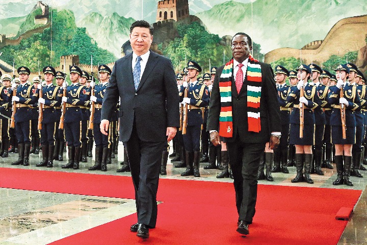 Xi welcomes Zimbabwean leader - Chinadaily.com.cn