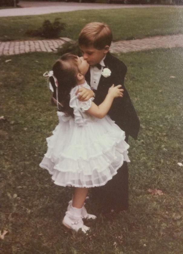 1987, I Was 3 And A Flower Girl At My Aunt's Wedding. Apparently The Kissing Was Entirely My Idea.