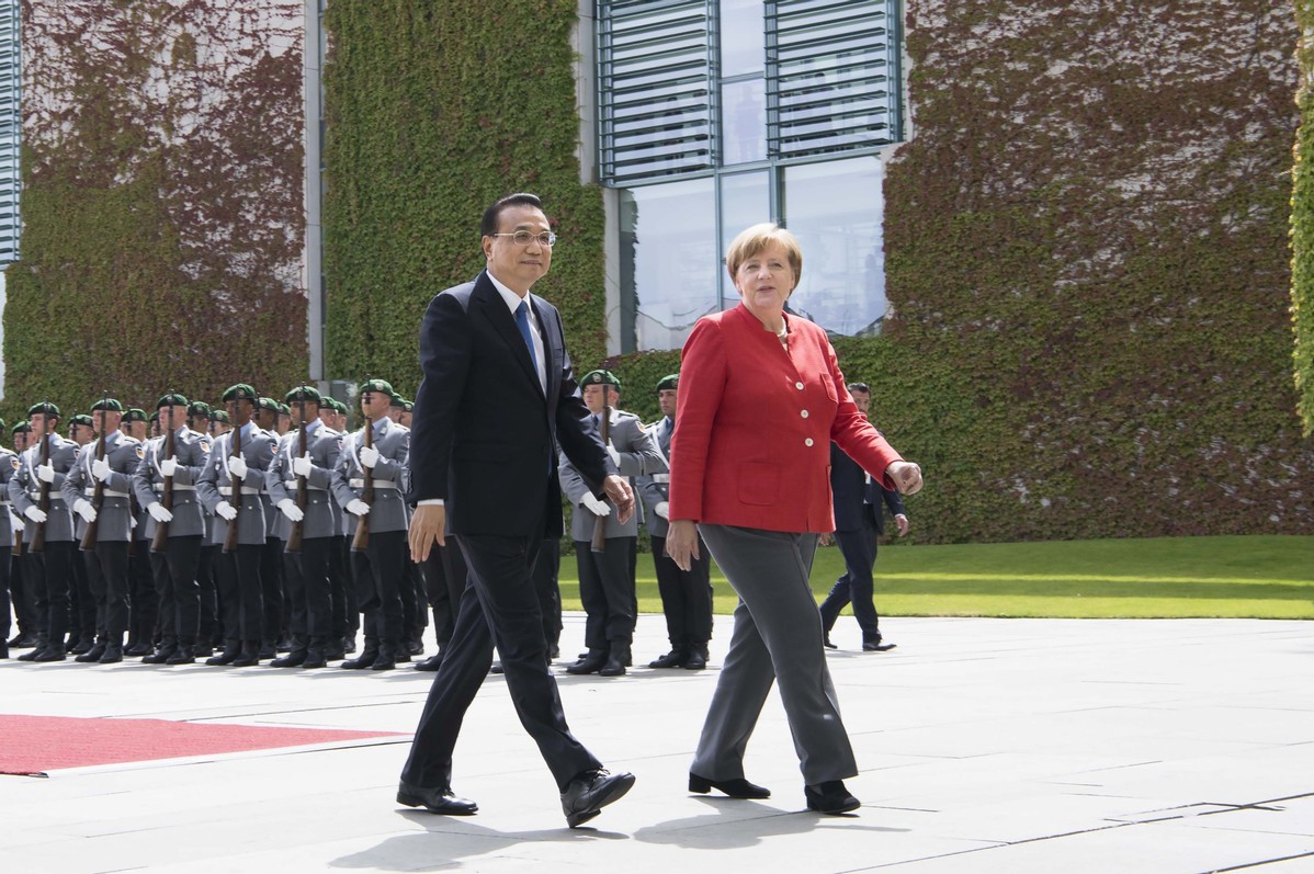 Li calls on Merkel to boost high