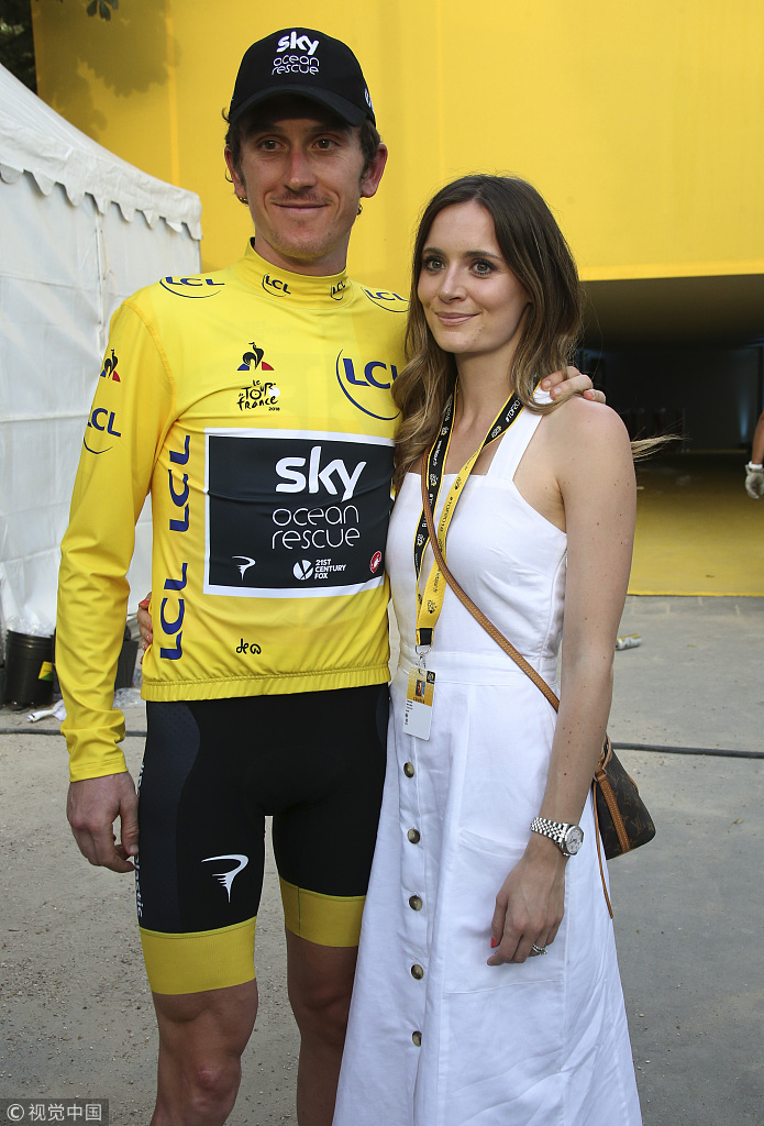Who is Geraint Thomas' wife Sara Elen, and when did she marry the Tour de  France and BBC Sports Personality of the Year winner?