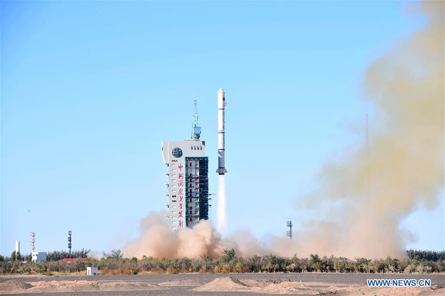 Shuttle helps launch of sensing satellites