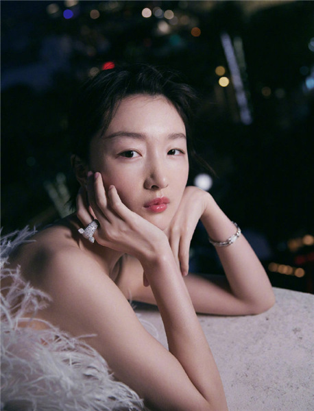 Chinese actress Zhou Dongyu poses during a photocall for the film