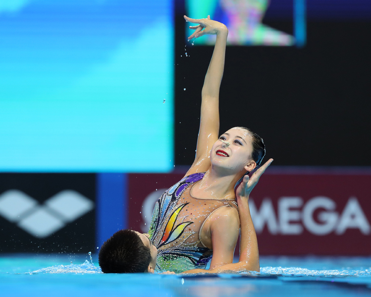 russia takes gold in mixed duet free artistic sw