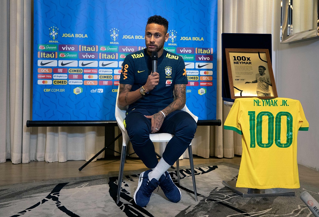 neymar in brazil jersey