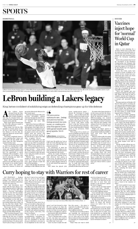 LeBron building a Lakers legacy - Chinadaily.com.cn