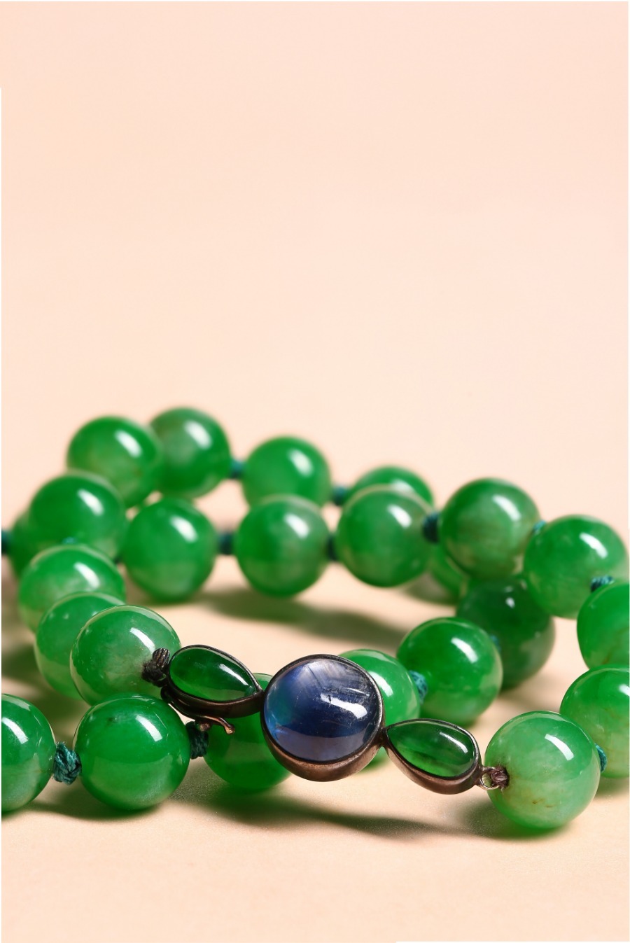 Ollie West Set of 3 Jade Bracelet for Women - 8mm Real Jade Beads - 7