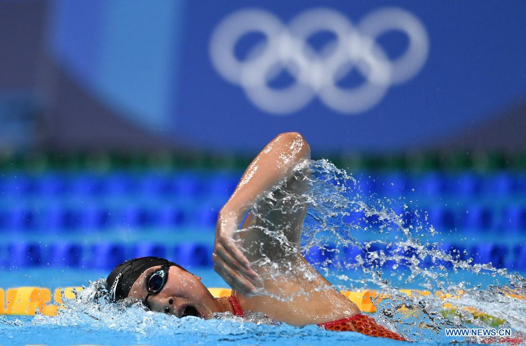 Wang Jianjiahe Sets Asian Record As Women S 1500m Freestyle Debuts At Olympics Chinadaily Com Cn