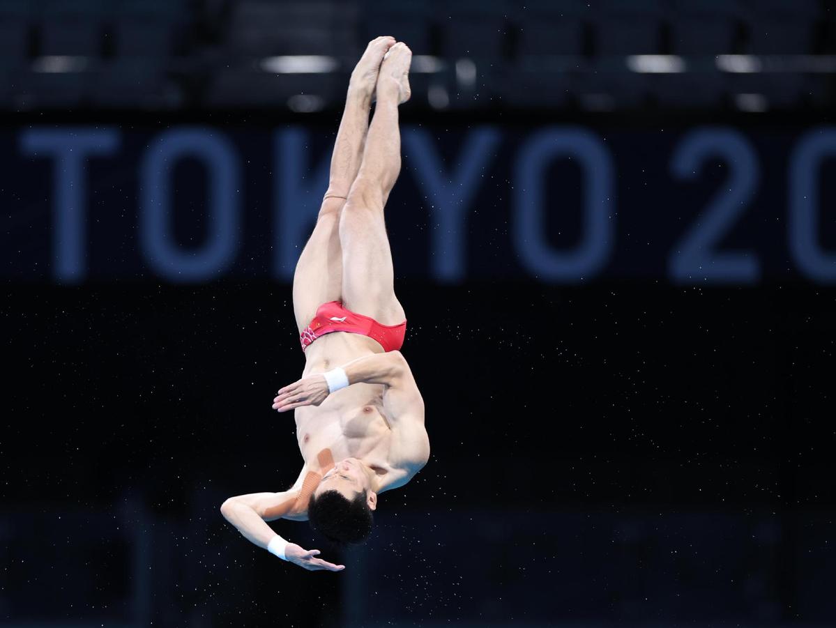 Cao leads 1-2 Chinese finish in men's 10m platform - Chinadaily.com.cn