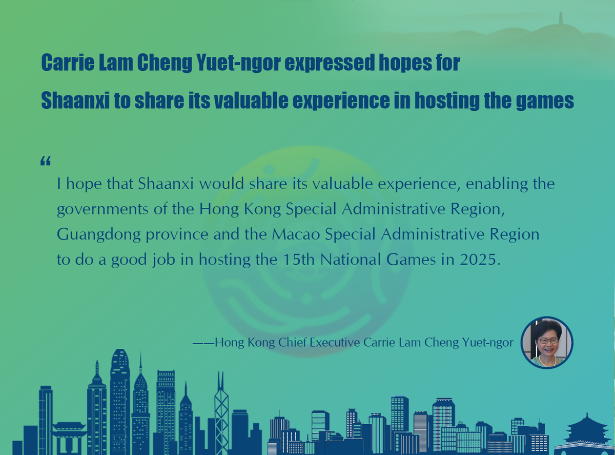 Carrie Lam speaks on the 15th National Games