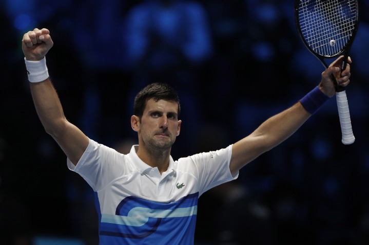 Novak Djokovic beats Rublev to reach ATP Finals semifinals - Chinadaily ...