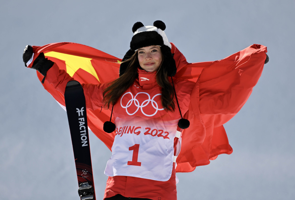 China celebrates as US-born skier Eileen Gu wins Winter Olympics gold for  host nation 