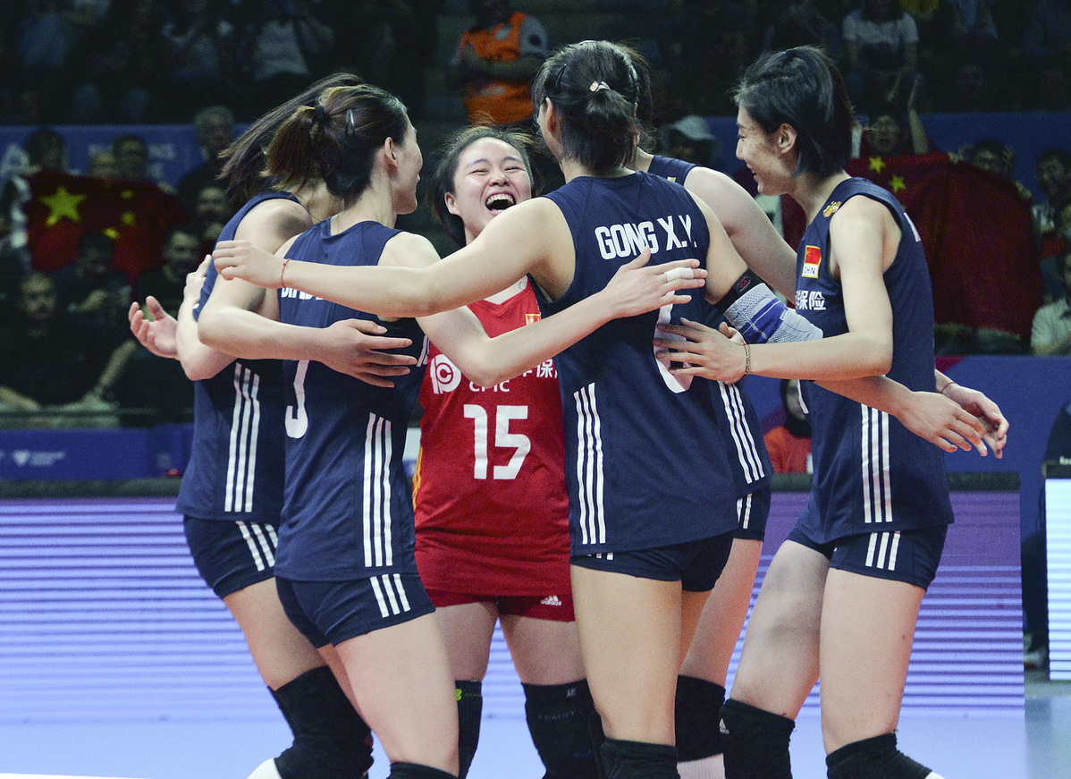 China beats Italy to win third straight match in womens VNL