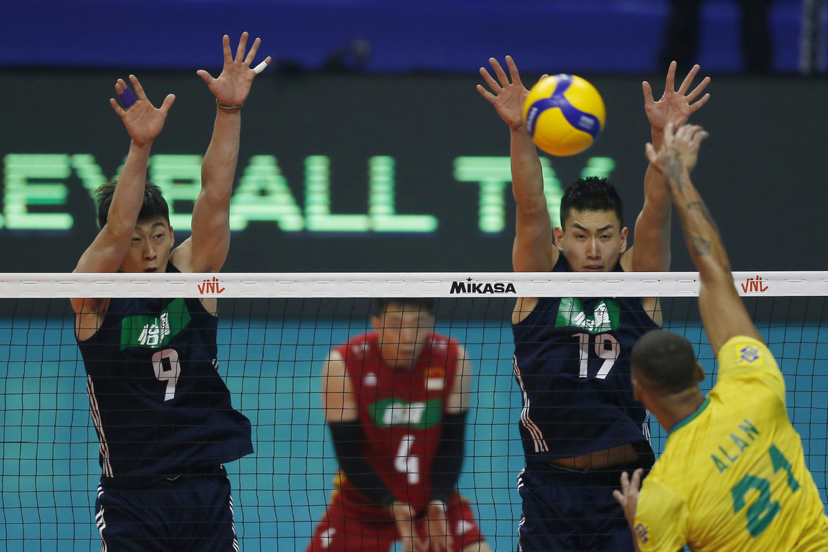 China beat Brazil in mens Volleyball Nations League