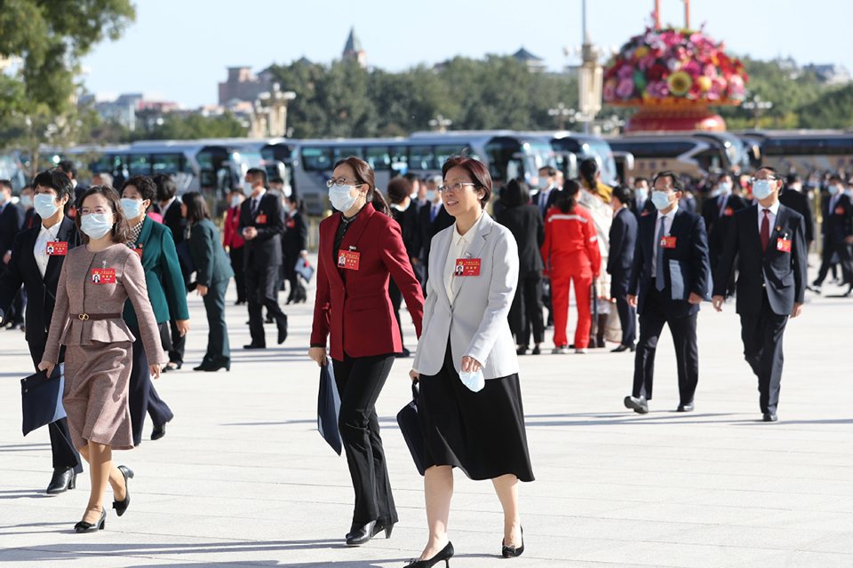 Delegates arrive for the CPC congress
