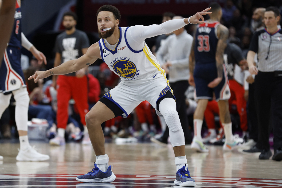 Sterph Curry, Jordan Poole lead Warriors to 127-118 win against Wizards
