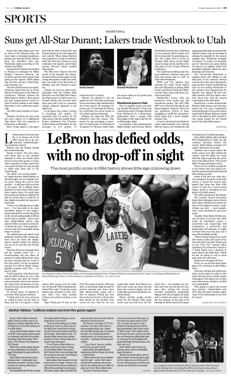 Abdul-Jabbar: 'LeBron makes me love the game again' - Chinadaily.com.cn