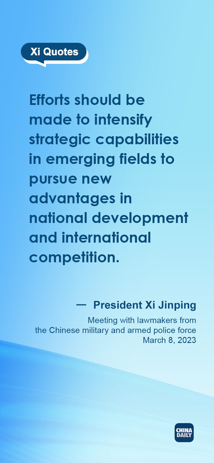 Xi's remarks on enhancing strategic capabilities