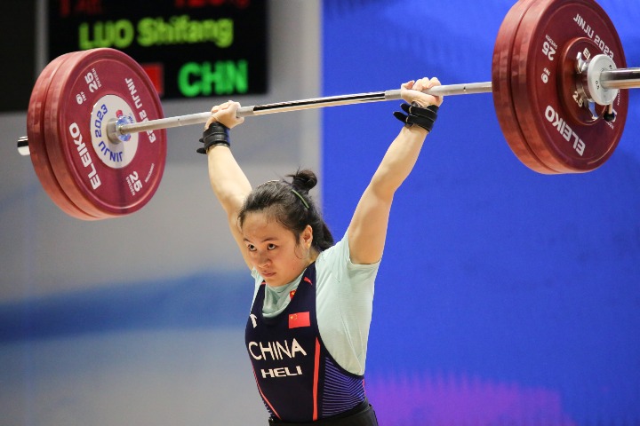 China's Luo crowned in women's 59kg at Asian Weightlifting ...